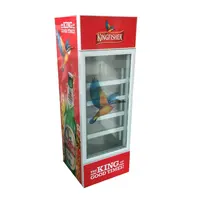 Geladeira de vidro com display upright de 190l, geladeira para porta de vidro, refrigerador comercial