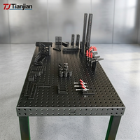 Plateforme de travail modulaire usinée CNC D16 pour soudage 3D, avec marquage d'échelle et dispositif d'outillage précis