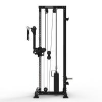Équipement de fitness poulie à double câble réglable Lat tirer vers le bas Machine broche chargée tour de câble murale avec pile de poids