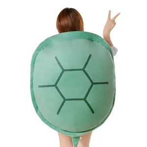 2023 핫 세일 인기있는 녹색 핑크 거북이 쉘 베개 봉제 인형 장난감