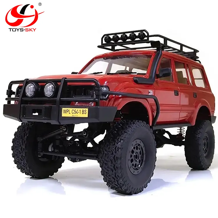 WPL C54-1 mendaki 2.4G, mainan remot kontrol Radio proporsional 1/16 GHz, kendaraan Off Road, mobil Buggy 4x4 untuk penggemar hobi