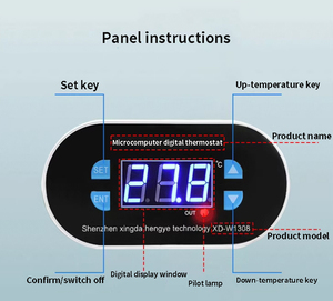Termostato inteligente con pantalla <span class=keywords><strong>Digital</strong></span>, interruptor de incubación, placa controladora de temperatura <span class=keywords><strong>Digital</strong></span> ajustable, 2 unidades - Product Image 4