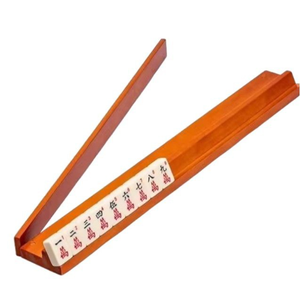 Juego de 4 soportes de <span class=keywords><strong>dominó</strong></span> de madera de pino personalizados ecológicos, soportes de bandeja, estantes de Mahjong modernos, carteles de pared, madera grabada a mano - Product Image 5