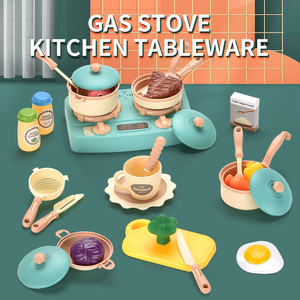 Ensemble de jeu de <span class=keywords><strong>cuisine</strong></span> réaliste avec vapeur et sons, jouet de <span class=keywords><strong>cuisine</strong></span> Montessori avec aliments et légumes de jeu pour tout-petits, cadeau sans outils - Product Image 2