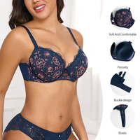 BINNYS vente en gros nouveau Design imprimé fleur haute qualité confort portant D Cup Sexy dames sous-vêtements soutien-gorge push up pour les femmes