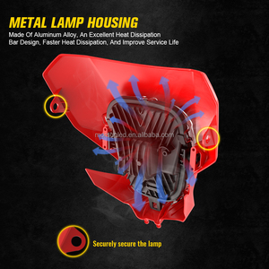 Phare LED rouge homologué Emark pour Honda CRF450XR <span class=keywords><strong>CRF450L</strong></span>/RL 2019 2020, système d'éclairage pour moto tout-terrain - Product Image 5