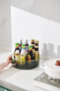 Estante organizador y almacenamiento de especias, armario de despensa de cocina, bandeja giratoria de 360 grados, antideslizante, 11 pulgadas - Product Image 6