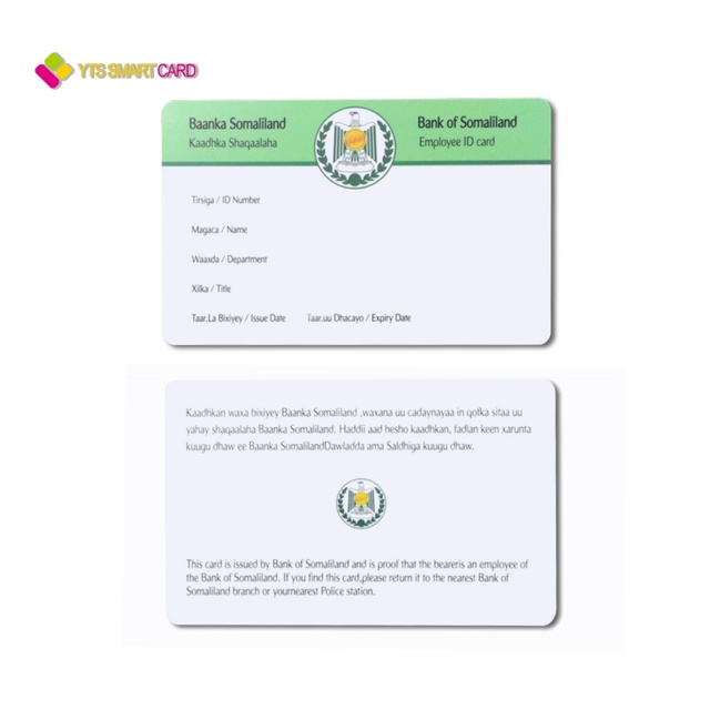 YTS Manufacturer Wholesale Free Design NFC Smart Card School ID Card
