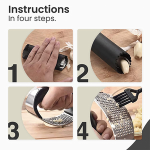 Utensilios de cocina picadora de ajo Manual picadora trituradora prensa 304 herramientas de frutas y verduras de acero inoxidable hogar de mano - Product Image 4