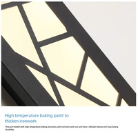 Applique murale extérieure moderne en fer avec LED, certifiée IP65 ETL ROHS, pour éclairage de jardin et de façade de maison