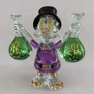 Escultura de Resina Transparente del Pato Donald, <span class=keywords><strong>MC</strong></span> Duck Dollar, para Arte, Decoración del Hogar, Manualidades - Product Image 4