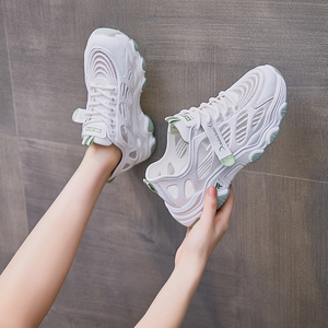 Baskets respirantes à couleurs mélangées pour <span class=keywords><strong>Femme</strong></span>, chaussures de Sport, blanche, pour la marche, à la mode, 2020 - Product Image 6