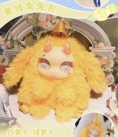 Vente en gros : Boîte mystère authentique en stock, nouvelle série de sacs à dos en peluche Lapin Dragon, ensemble complet de figurines, collection de jouets tendance