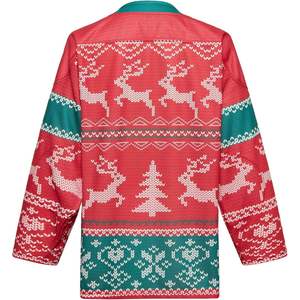 Camiseta de Hockey Sublimada Navideña Ealer para Hombre, Corte Regular, Cuello Redondo, Secado Rápido, Ropa Deportiva de Poliéster - Product Image 3