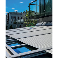 Persiana enrollable de aluminio eléctrica de diseño moderno, persianas de techo a prueba de agua para sombreado de aislamiento y seguridad