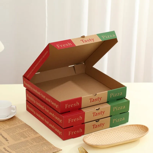Eco-Friendly Disposable Pizza Box Food Grade Paper Matt Lamination Custom Printed <strong>Takeaway</strong> <strong>Container</strong> - Product Image 3