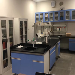 Table moderne robuste et fonctionnelle organisée <span class=keywords><strong>de</strong></span> laboratoire en métal avec étagères en verre pour la <span class=keywords><strong>recherche</strong></span> <span class=keywords><strong>scientifique</strong></span> et l'éducation - Product Image 6