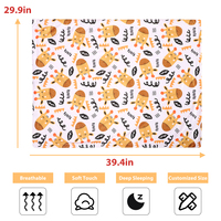 Couverture en polaire douce pour bébé, motif girafe, 30*40 pouces, design animal, couverture en fourrure de vison pour tout-petits