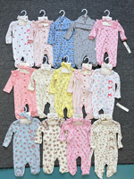 Ensemble Barboteuse et Bandeau pour Bébé Fille Nouveau-né, Manches Longues, Imprimé Floral, 0-9 Mois, Collection Printemps, Marque Overstock