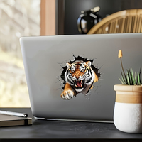 Autocollants 3D personnalisés avec logo de tigre, autocollants créatifs pour voiture, autocollants adhésifs pour pare-brise arrière, pare-chocs, mur