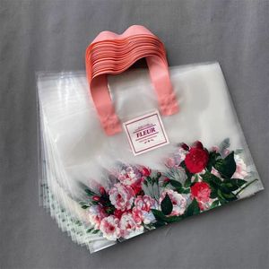 Biểu tượng tùy chỉnh in phân hủy sinh học PE nhựa mua sắm túi với màn hình in ấn carton thân thiện với môi vòng lặp tàu sân bay Túi - Product Image 1