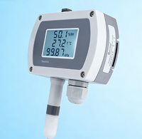 Transmisor de Temperatura, Humedad y Presión CWS29 con Pantalla LCD, Protección IP65, Métodos de Instalación Flexible en Pared y Riel DIN