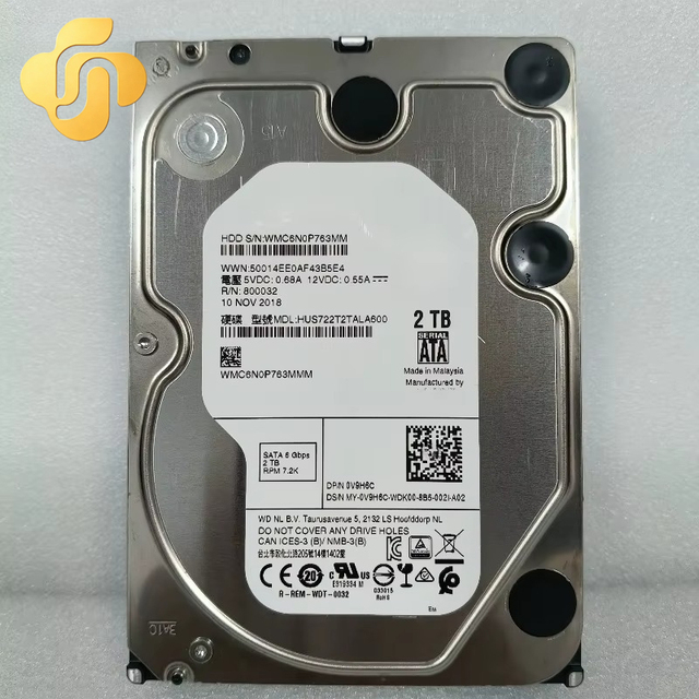 HUS722T2TALA600 2TB Internal SATA 6Gbps 7200 RPM 3.5in CMR HDD with 128MB Cache Metal Shell New for Server
