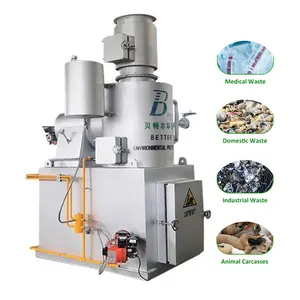 Toilet Paper Disposal Treatment Machine Smokeless Solid Garbage Incinerator Burner Waste Incineration Machine