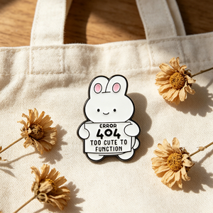 Página de error 404 - Pin de programador de dibujos animados de gato negro y conejo, broche de animal para ropa y mochila, accesorios metálicos, venta al por mayor personalizada - Product Image 5