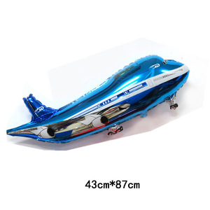 43 * 87 large passenger aircraft fighter aircraft general mobilization aluminum foil balloon, liftoff ball birthday <strong>background</strong> - Product Image 5