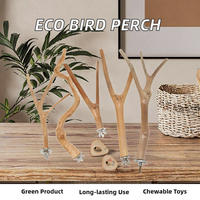 Perchoir en bois écologique et durable pour oiseaux, jouet à mâcher, support simple pour petits animaux, station pour perroquets, accessoires de cage, intérieur/extérieur