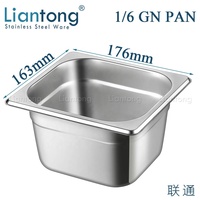 Plateau de service Gastronorm GN en acier inoxydable de style européen pour buffet, toutes tailles, pour l'hôtellerie