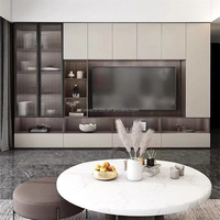 Meuble TV de Luxe en Bois, Design Moderne Extensible avec Rangement, Style Ferme, pour Appartement, Hôtel, Taille Personnalisable, Salon