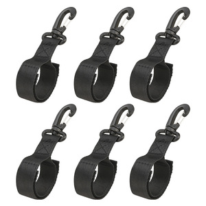 Sangle de crochet de bateau en nylon noir avec mousqueton pour kayak, canoë, paddleboard, accessoires de sports nautiques - Product Image 1