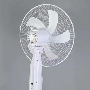 Ventilador Solar de 5 Aspas, Recargable con Panel Solar de 4000mAh, Blanco, de Pie, para Escritorio o Pared, Enchufe Americano, 9V - Product Image 5