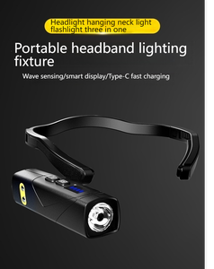 <span class=keywords><strong>Lampe</strong></span> <span class=keywords><strong>frontale</strong></span> multifonctionnelle ultra-lumineuse à LED haute intensité, détecteur de mouvement, étanche, faisceau réglable, conception détachable avec crochet d'oreille - Product Image 2