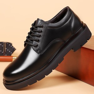 Zapatos de Vestir de Cuero Vacuno para Hombre, Tacón Bajo, Antideslizantes, para Oficina y Uso Casual, Hechos en Wenzhou - Product Image 1
