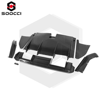 Kit de diffuseur arrière en fibre de carbone sèche style RSC 7 pièces pour BMW G80 G81 M3 G82 G83 M4 Kit de carrosserie de pare-chocs arrière