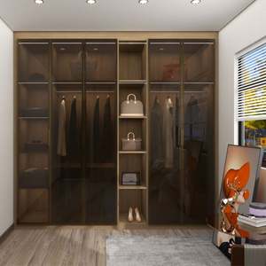 Balom Luxury Modern Walk in Closet Cabinet Modern Walking Closet Cabinet <b>Storage</b> Wardrobe Dressing Room - Product Image 2