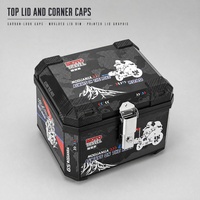 Boîte de transport pour moto en PP renforcé durable, 36L, boîte rigide universelle pour moto électrique, coffre de rangement pour voyages longue distance