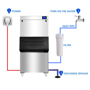 Máquina de Hielo Comercial de 200 kg/24 h, Máquina para Hacer Cubos de Hielo - Product Image 6