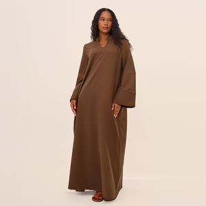Nouvelle Collection Abaya 2026 : Robes Simples et Pudeur, Abaya Fermée Unie, Vêtements Islamiques en <span class=keywords><strong>Lin</strong></span> pour <span class=keywords><strong>Femme</strong></span>, <span class=keywords><strong>Robe</strong></span> Musulmane - Product Image 4