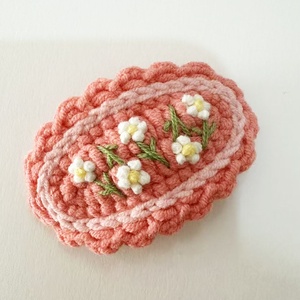 Nieuwe schattige geborduurde kristallen bloem cartoon pastorale stijl fruit haarclip voor meisjes kinder baby bloemen haaraccessoire - Product Image 6