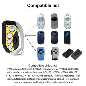 Télécommande universelle <span class=keywords><strong>de</strong></span> duplication <span class=keywords><strong>de</strong></span> clé principale pour <span class=keywords><strong>porte</strong></span> <span class=keywords><strong>de</strong></span> <span class=keywords><strong>garage</strong></span> électrique intelligente HFY517, 4 boutons, fonction <span class=keywords><strong>de</strong></span> confidentialité RF - Product Image 4