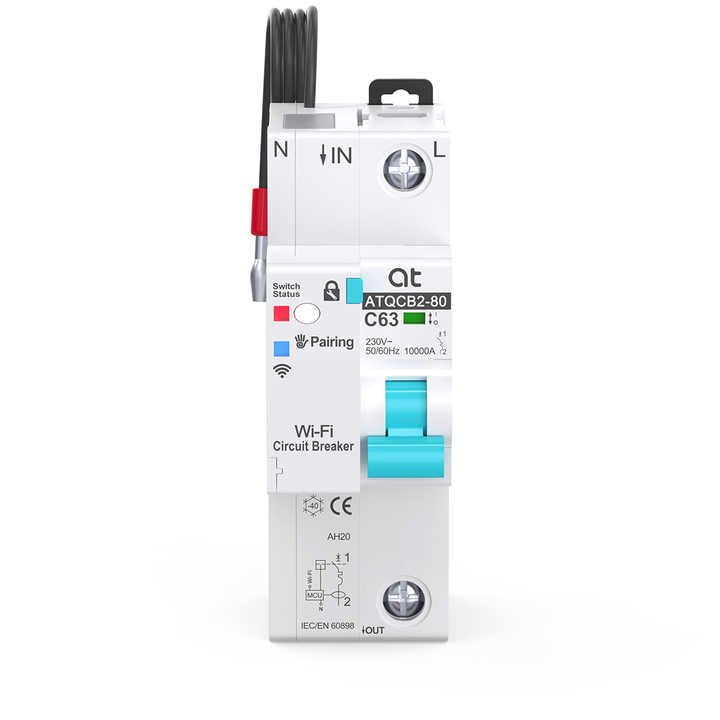 Wi Fi Rcbo AC Type Smart Zigbee Tuya RCBO Home WIFI Circuit Breaker 30ma 1~63A 1P ...