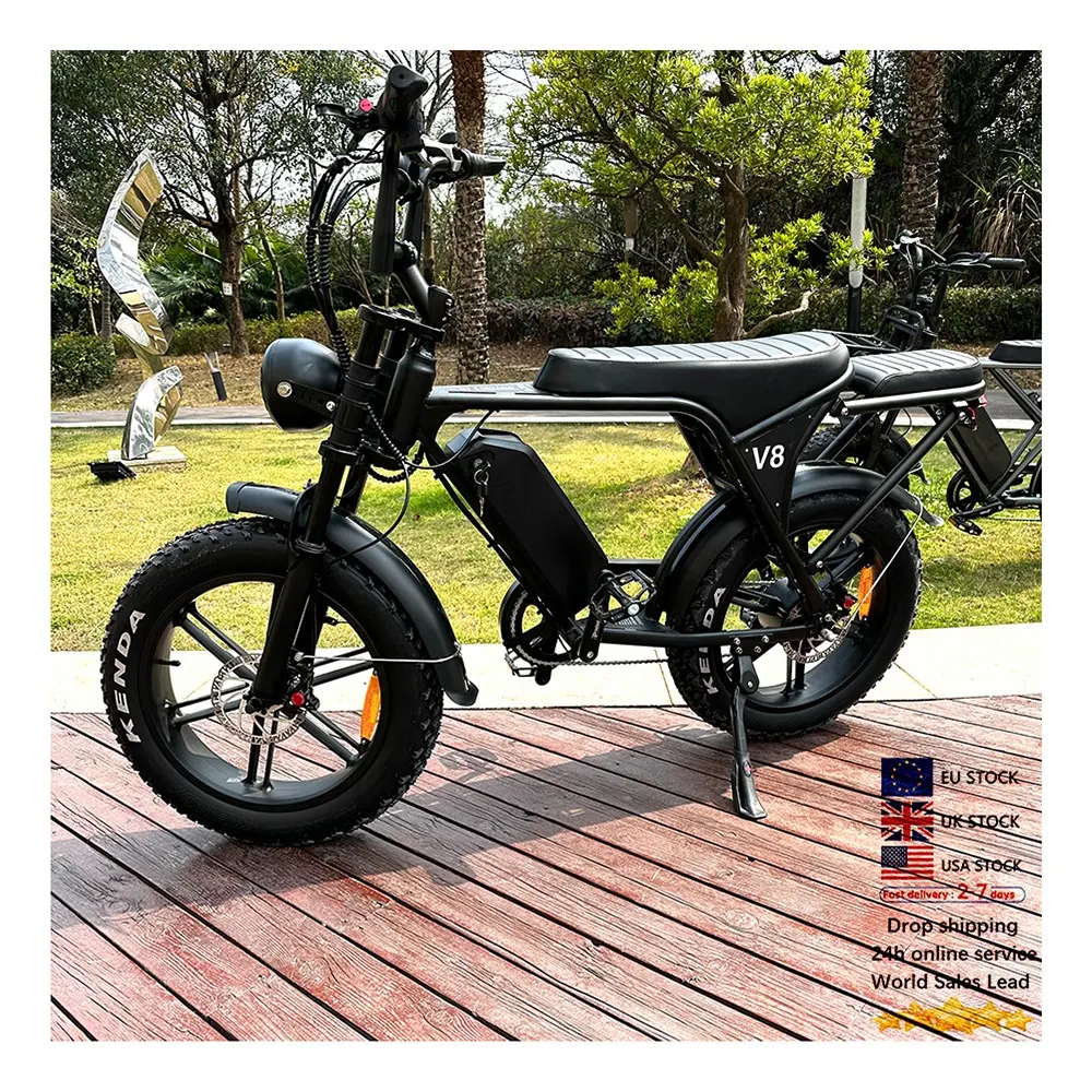 OUXI V8 3.0 fatbike ไฟฟ้าจักรยานไขมัน 250W 750w วินเทจย้อนยุค ebike จักรยานไฟฟ้าอย่างรวดเร็ว