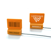 Sceau de câble de suivi jetable à logo personnalisé haute sécurité avec serrure GPS, câble en acier numéroté anti-effraction avec grande zone d'impression