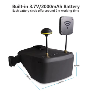 Nuevos Auriculares con Cámara Ev800d 5.8G 40CH de 5 Pulgadas 800*480 HD DVR con Batería y Gafas FPV para Carreras de Helicópteros ZLD - Product Image 5