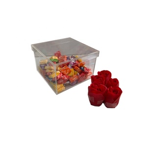 Clear Cover Acrylic Box With Lid Transparent Candy Storage Box For Gift Flower Display Box