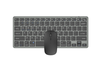 Keyboard dan Mouse Nirkabel Mini untuk Kantor, Desain Ultra Tipis dengan Sentuhan Metalik, Kompatibel dengan IOS/Win/Android, Dapat Disesuaikan untuk Pabrik Baru